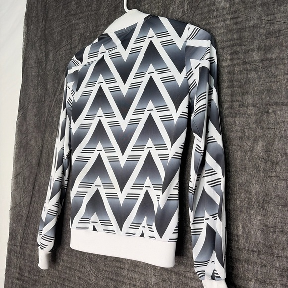 Adidas Originals Zig Zag Track Jacket Gray White Full Zip Women’s XS(A250) - Picture 4 of 9